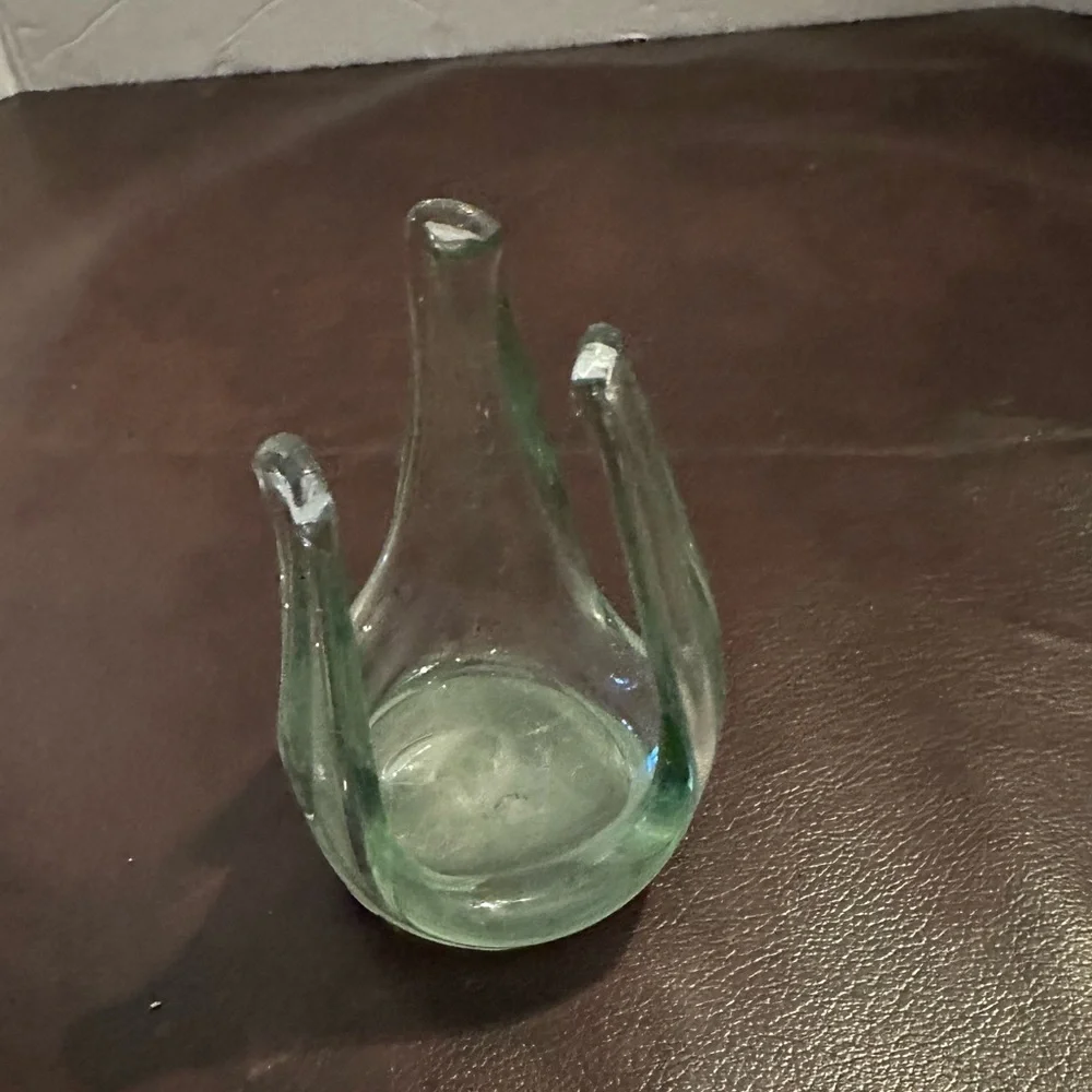 Hand blown glass votive holder